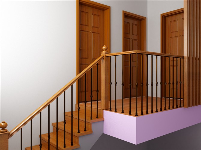 Whole set wood stairs